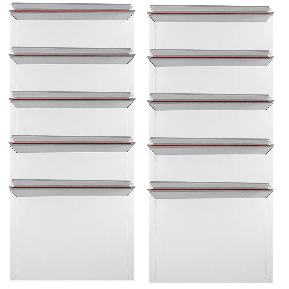 

25pcs File Mailing Bags Self-Seal White Cardboard Envelopes For Documents Photos Shipping Large Packaging Supplies