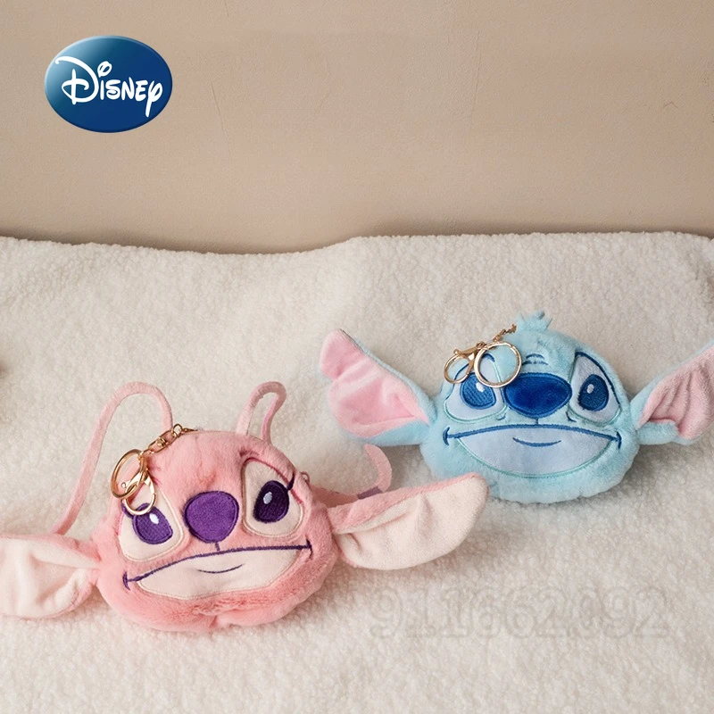 Disney New Pendant Plush Coin Purse Cartoon Fashion Plush Coin Purse Luxury Brand Original Mini Storage Coin Purse High Quality