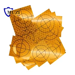 100pcs Size 60mm 20 30 40 50 80 100mm Reflector Sheet For Total Station Survey Geography Orange Target Sheet Reflective Sticker