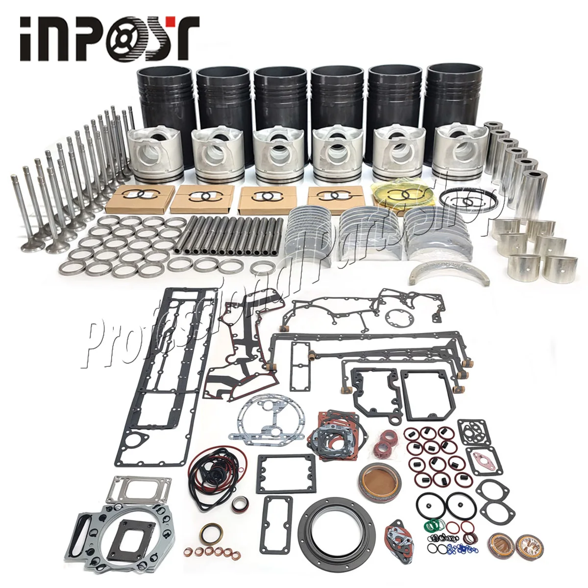 

K19 Engine Rebuild Kit Overhaul For Cummins KT19 KTA19 Liner Piston Ring Bearing Gasket