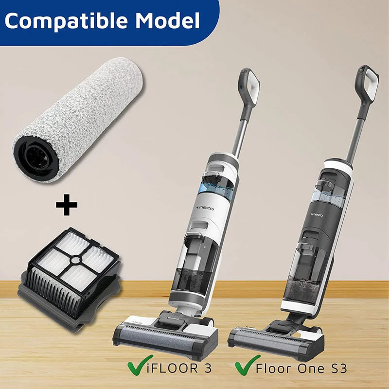 For Tineco Floor One S3,Tineco iFloor 3 Accessories Brushes Hepa Filter Roller Brush Cordless Wet Dry Vacuum CleanerSpare Parts