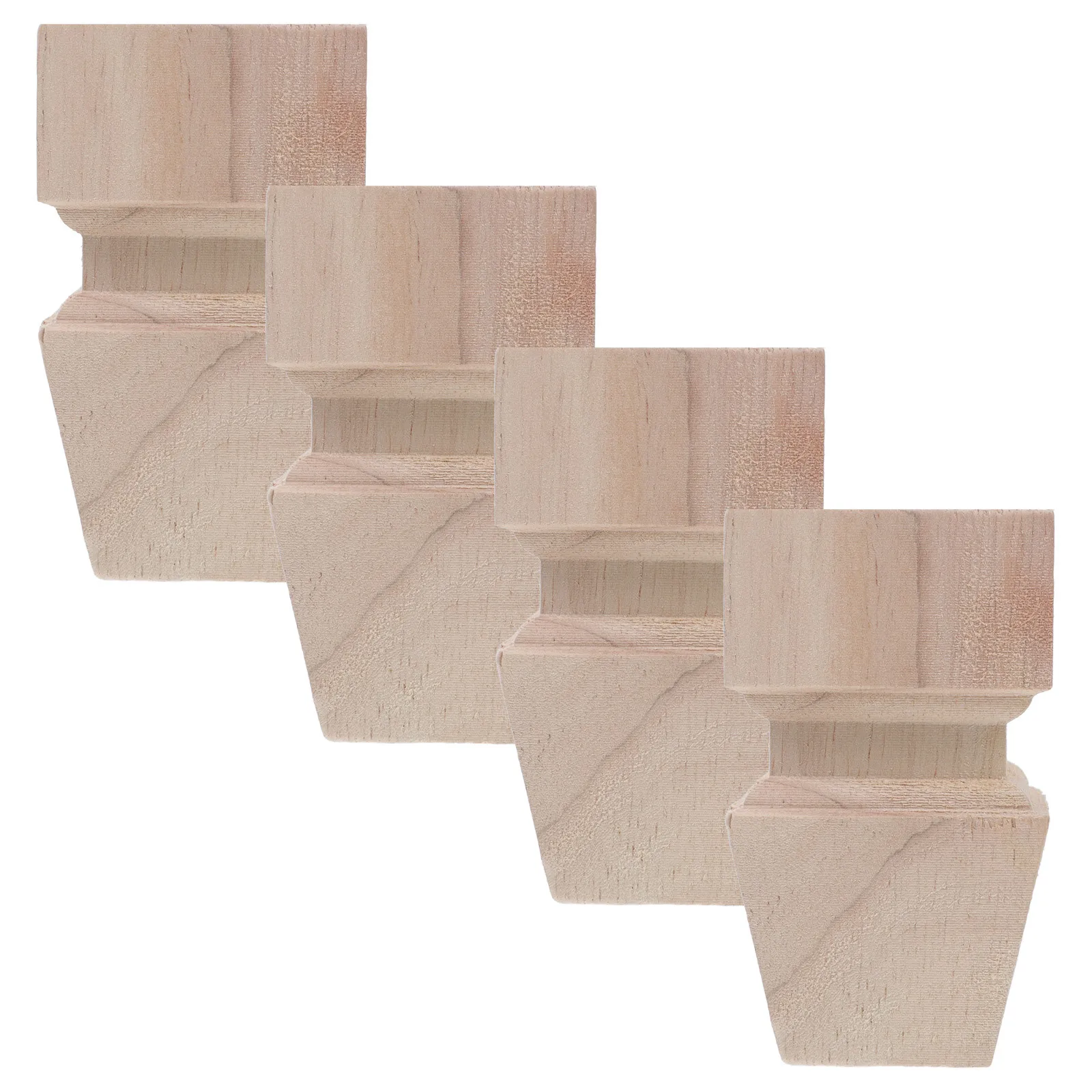 

4Pcs Wooden Furniture Legs for Sofa Table Bed Support Unfinished Design Stable Durable Versatile Easy to Install