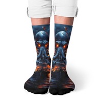 Octopus Crazy Sea Monster Men's Socks Retro Style Cthulhu Myth Theme Novelty Funny Crew Socks Harajuku Street Hip-hop Happy Gift