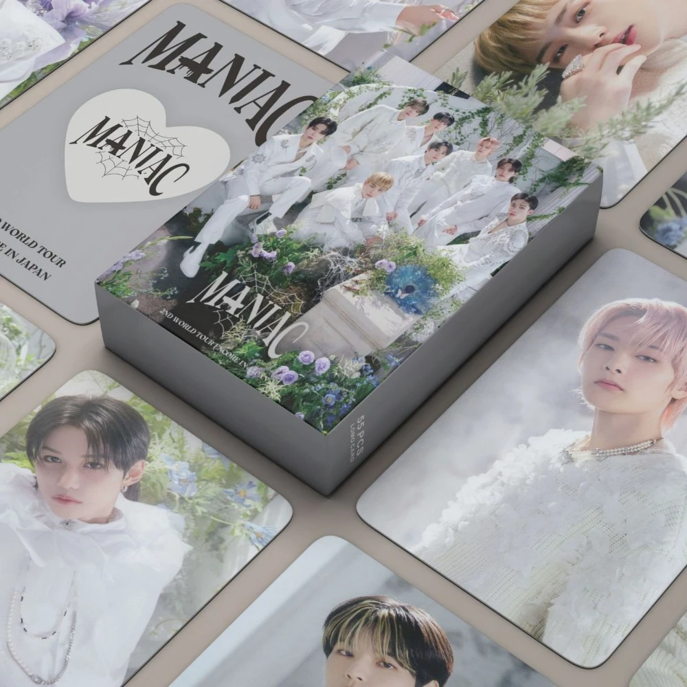 55pcs Kpop Photocard MANIAC Album LOMO Card Felix Hyunjin Bangchan Lee Know Han Jisung Box Card HD Printed Card Fans Collection