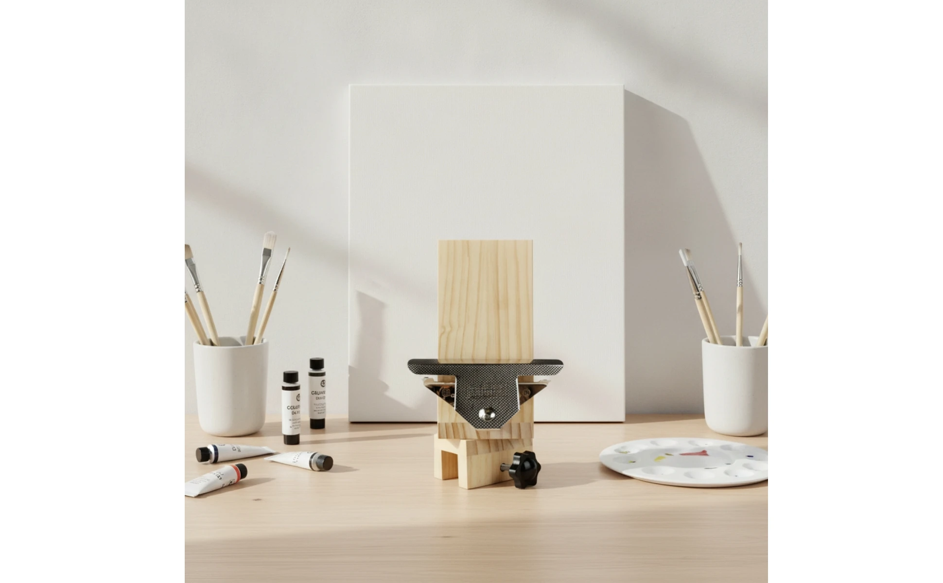 Painting Clip Holder 360-Degree Rotating Easel Board Holder Drawing Board Clamp Adjustable Easel Clip Wooden for Artists