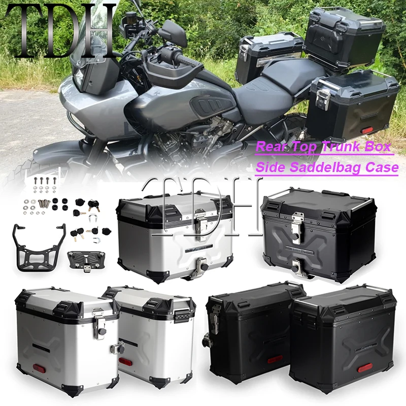 For Harley Pan America 1250 RA1250 RA1250S Motorcycle Side Case Top Luggage Box Bag Storage 42L Trunk Rear Top Case Accessory