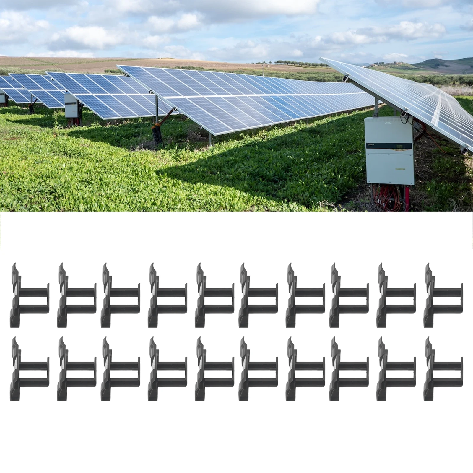 Solar Panel Drain Clip PV Modules Cleaning Clip 30mm Photovoltaic Panel Drainage Buckle Photovoltaic Panel Drainage Buckle