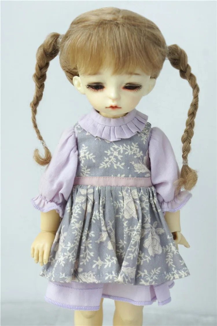 High Ponytail Cute Long Braid BJD Mohair Wigs 4-5inch 5-6inch 6-7inch 7-8inch 1/12 1/8 1/6 1/4 OB11 YOSD MSD Hair accessories