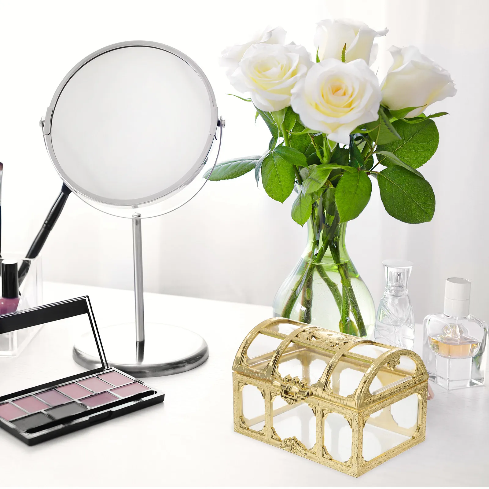 

2 прозрачных коробки для сокровищ в виде пиратских сундуков с крышками, контейнеры для хранения