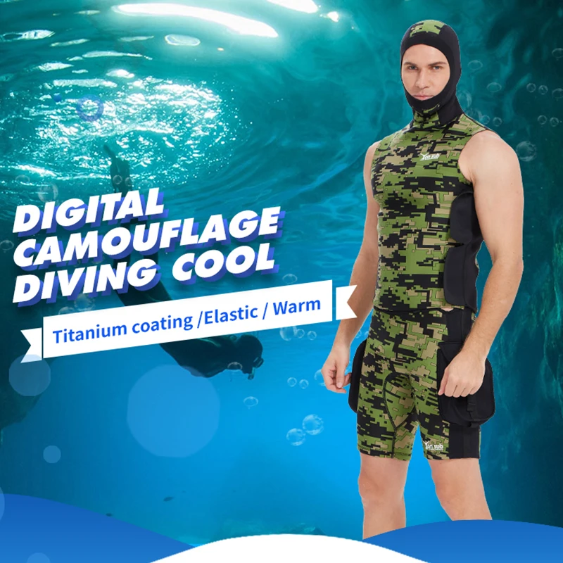 

Men's Neoprene Diving suit Tank Top and Diving Shorts Water Sports Swimming Spearfishing Sailing Snorkeling Surfing Wetsuit