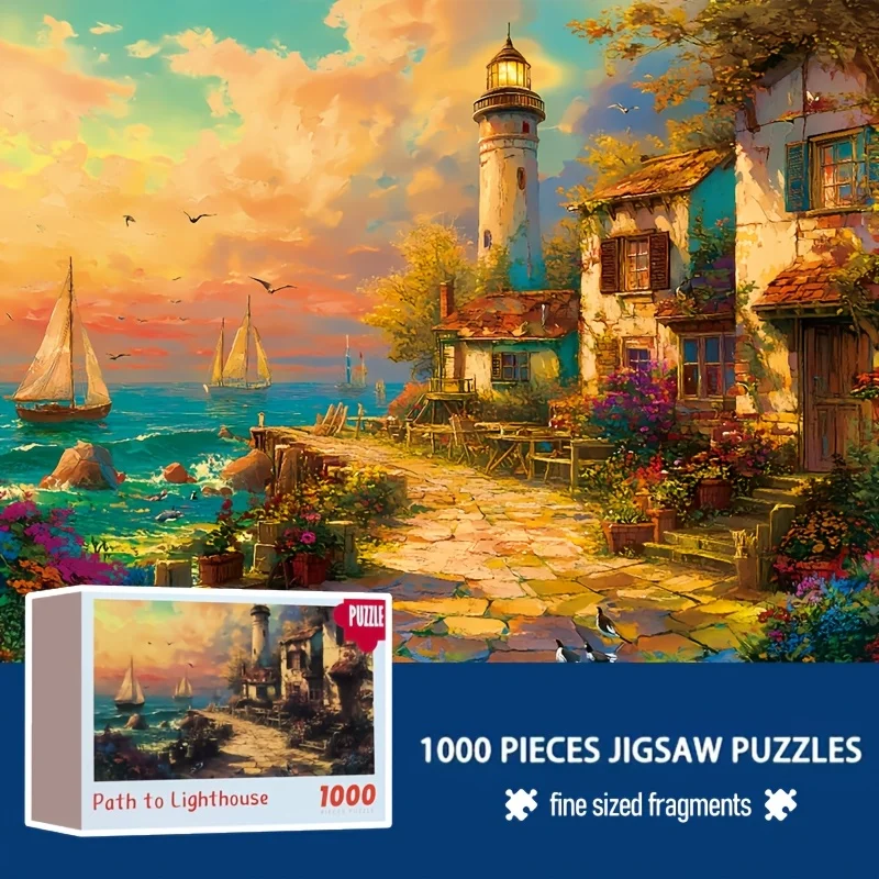A High-Difficulty Lighthouse Puzzle | Portable, Expert-Level Challenge, Ideal for Festivals, Christmas, Birthdays, Home Decor