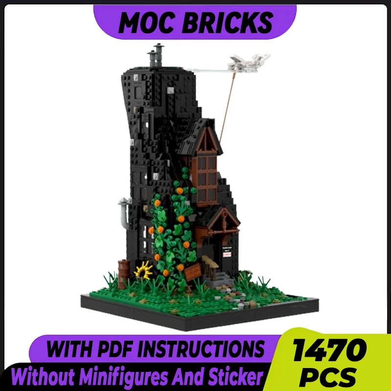 

Magical School Model Moc Building Bricks House On The Mountaintop Technology Modular Blocks Gift Christmas Toy DIY Sets Assembly