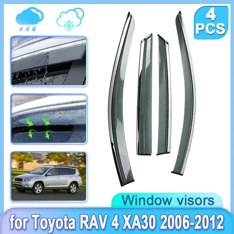 Car Window Door Visor for Toyota Rav4 RAV 4 XA30 2006 2007 2008 2009 2010 2011 2012 Guard Weathershield Door Visor Accessories