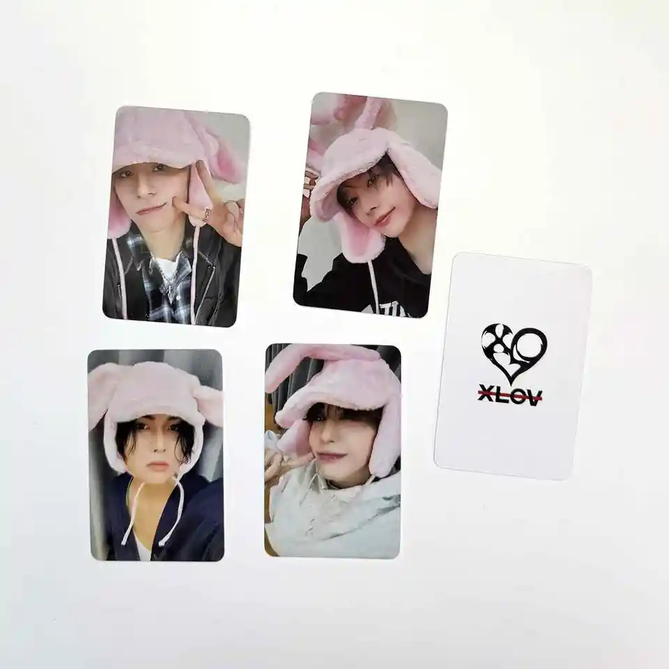 KPOP XLOV THE 1ST Single Album I'MMA BE 4Pcs/Set Glossy Photocard