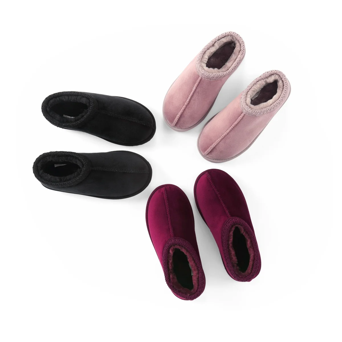 AP 2025 winter kids velour slippers boys girls fleece low-back shoes children fashion casual velvet home slipper