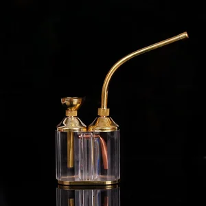 قابل للفصل المياه التدخين طائرة ورقية الشيشة الشيشة حامل سجائر مصغرة الشيشة فلتر دخان أكريليك مع فلتر قطران أنبوب معدني أفضل 10 شيشة صغيرة محمولة مبيعا - رقم 6