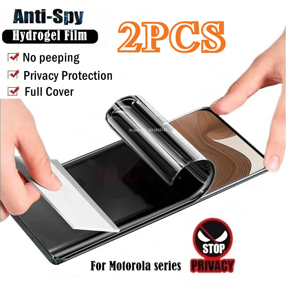 2PCS Anti Spy Privacy Silicone Soft Hydrogel Film For Motorola Moto X50 Ultra X40 X30 S30 Pro S50 Neo G85 Screen Protector