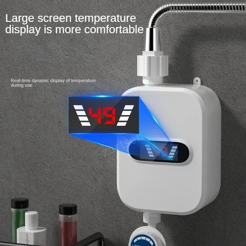 Water Heater Shower 220V 3500 Bathroom Kitchen Faucet Digital Display Electric Instant Water Heater Shower