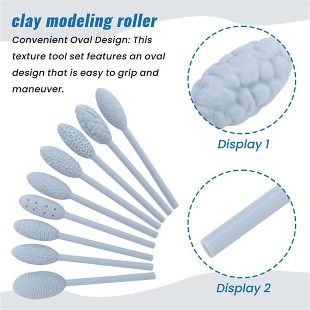 AA98 2set Clay Art Texture Tool Set for Tile and Ceramic Modeling,Ceramic Tools Kit Pottery Tools