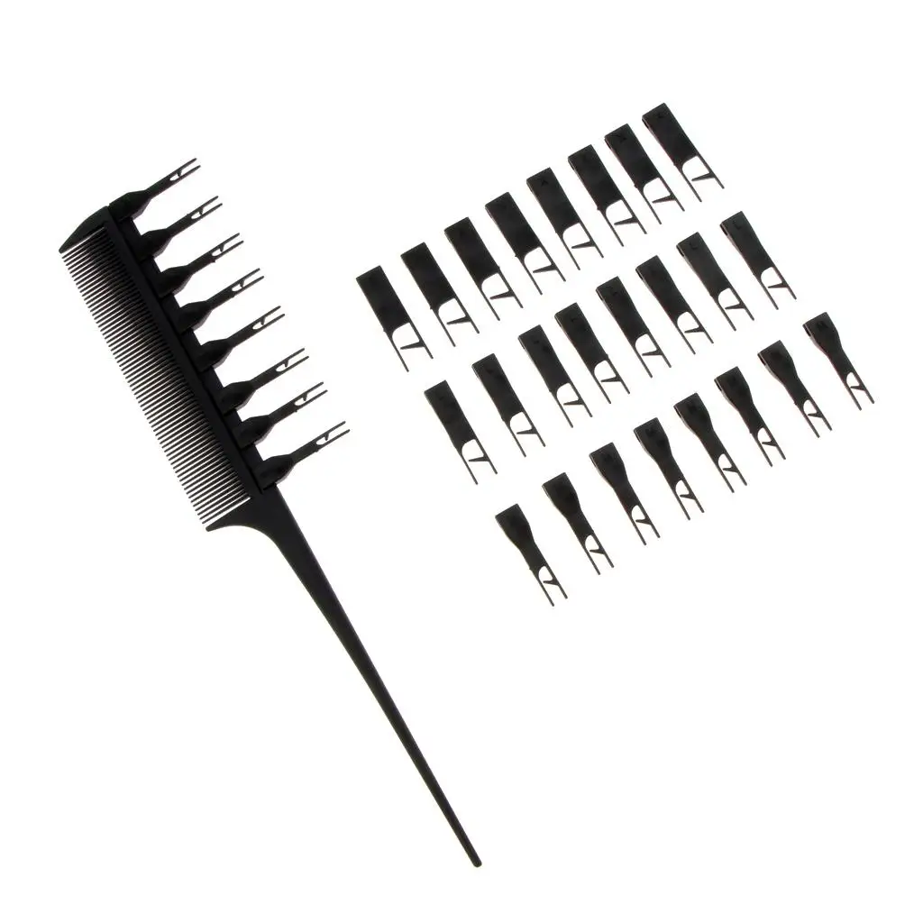 Double Sided Weaver Highlights Foiling Comb Rat Tail Sectioning Tint Brush