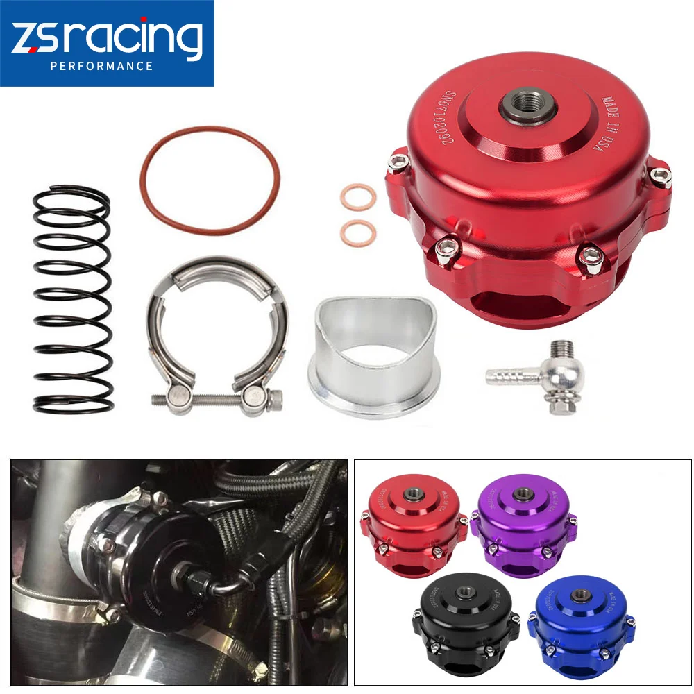 

ZSRA-Universal 50mm Turbo Blow Off Valve CNC BOV Authentic Tial style with v-band Flange 6PSI+18PSI Springs BOV027
