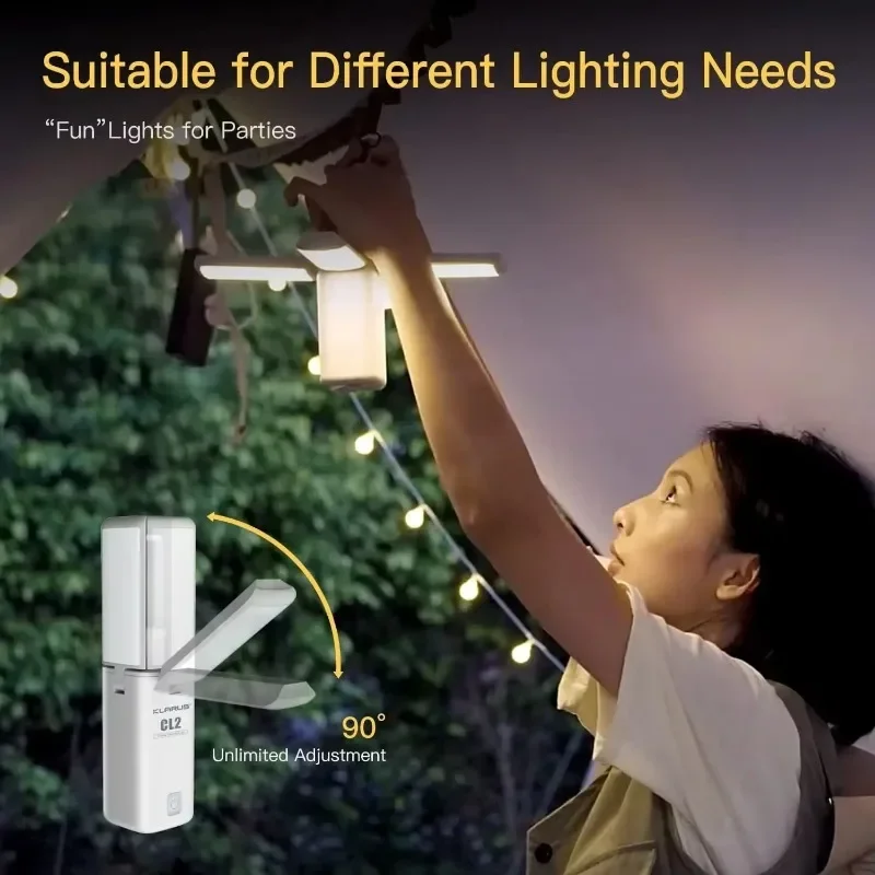 Klarus CL2 LED Flashlight Camping Lights Portable Lantern Flashlight 10000mAh Powerbank for Self Defense Camping Lantern