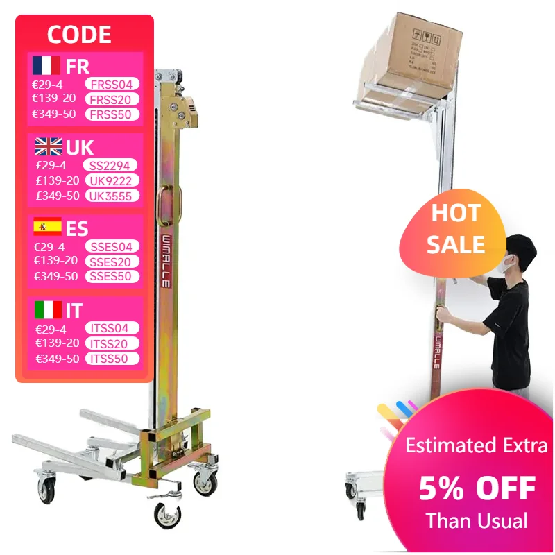 Foldable Portable Manual Lift Trolley Unloading Tool with Transport And Stacking Functions for Efficient Material Handling