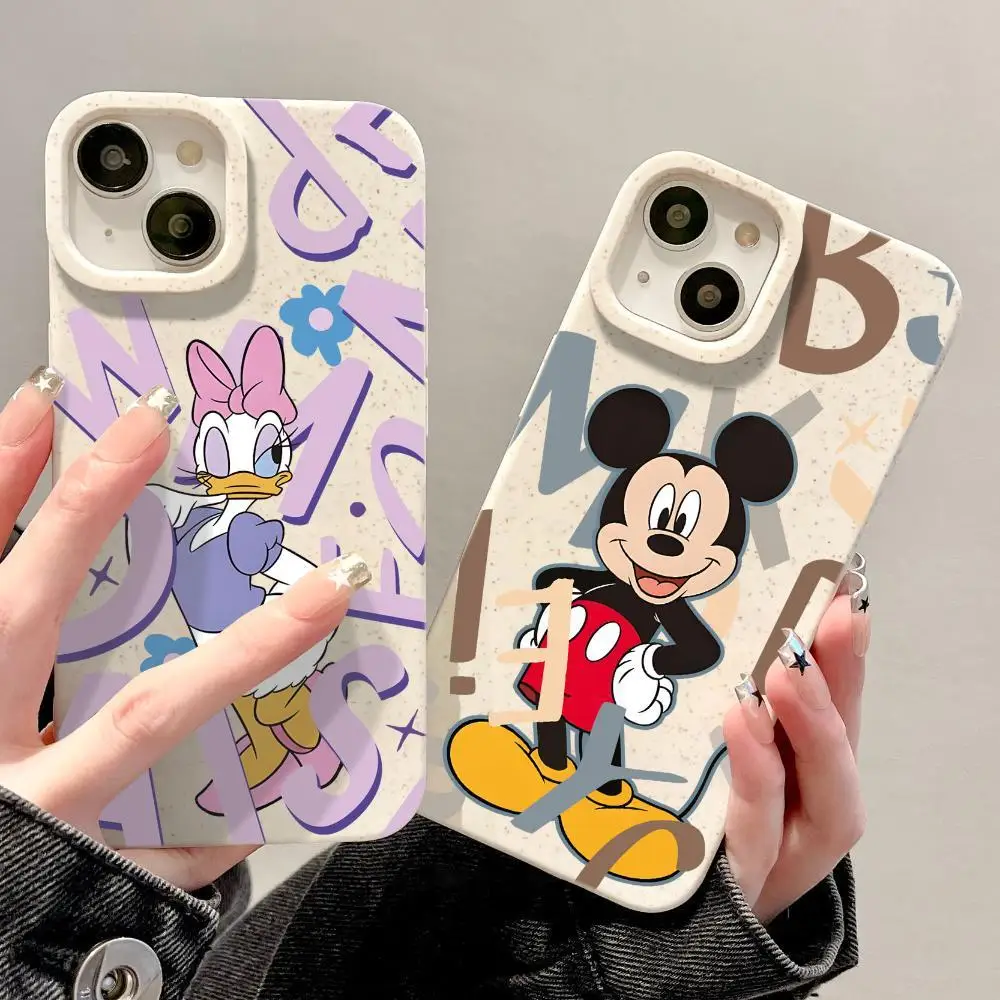 Disneys Mickeys Minnies Mouses Daisy Duck Phone Case For iPhone 16 15 14 13 12 11 Pro Max 78 Plus XR XS MAX Y2K Cute Back Cover