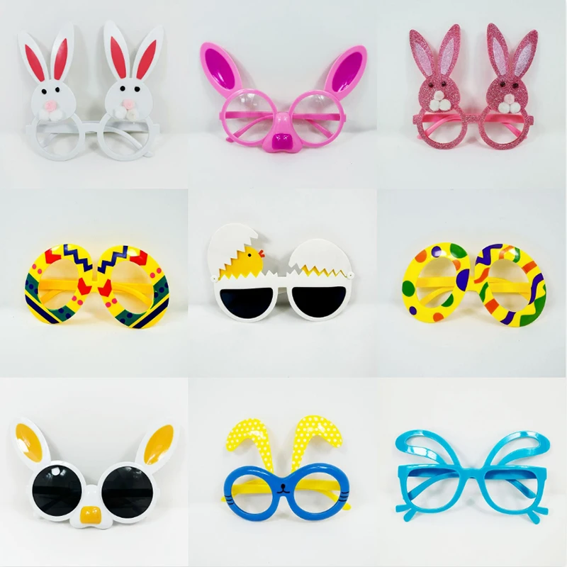 Creative Easter Cartoon Cute Chick Egg Decoration Glasses Funny Holiday Dress Up Rabbit Ears Frames Children's Toys Holiday Gift