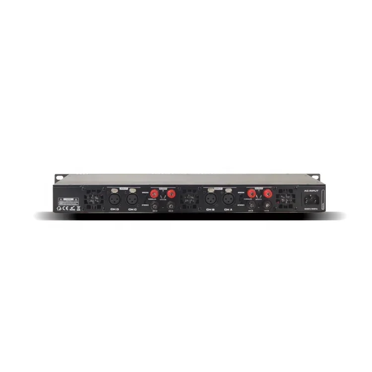 PD-4300 Professional Audio 4 Channel Class D 1U Power Amplifier 1000W