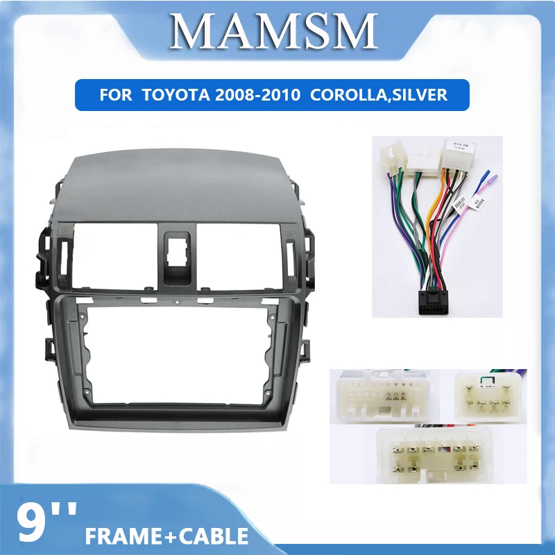 

Double 2 Din Radio Fascia For TOYOTA 2008-2010 COROLLA Navigation DVD Stereo Panel Dash Mounting Installation Kit Face Frame