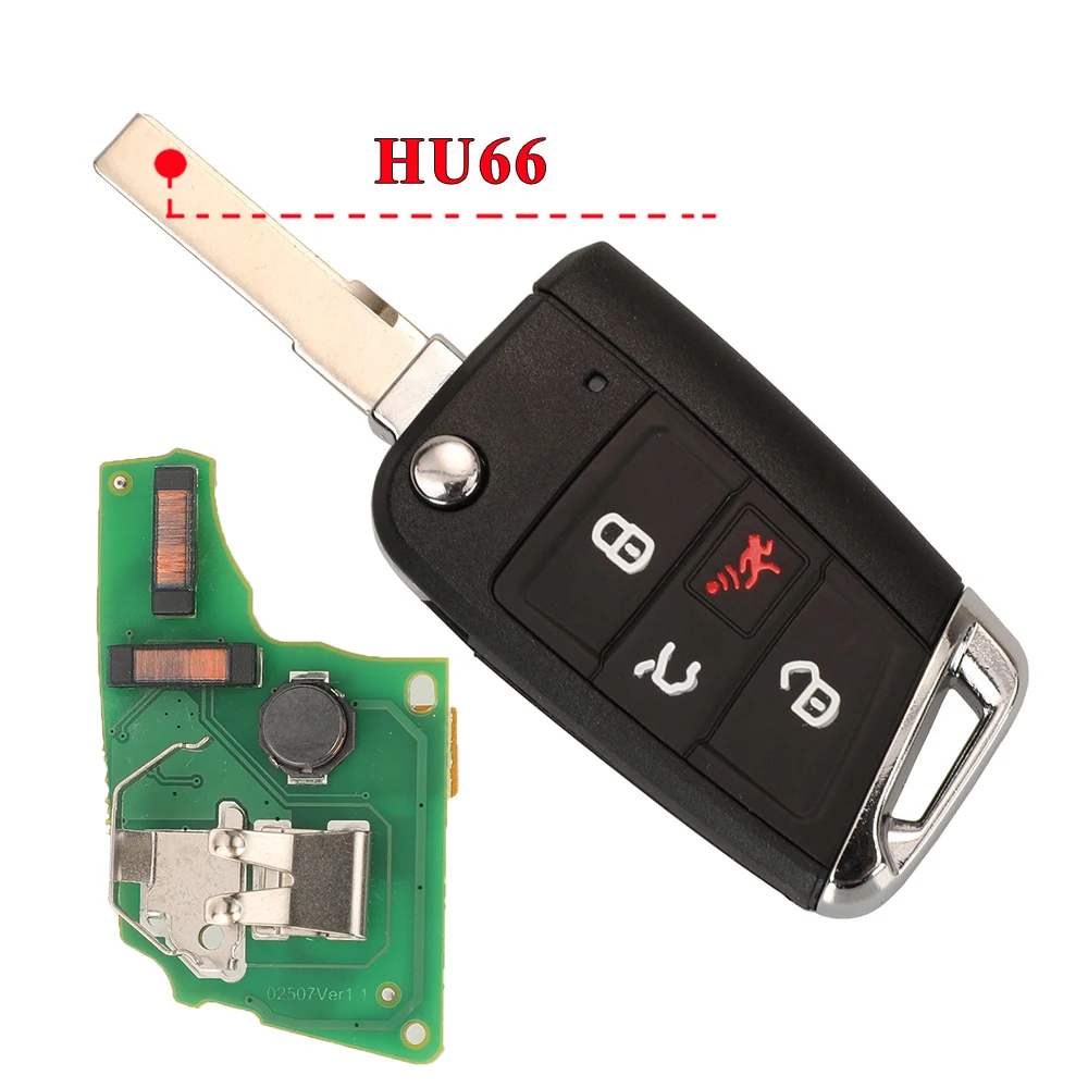 รีโมทกุญแจรถสำหรับ Volkswagen VW Golf GTI 2015-2019 315MHz MQB48 MEGAMOS ID88 AES 5G0959752BD /5G0959752BE NBGFS12A01 HU66/HU16t