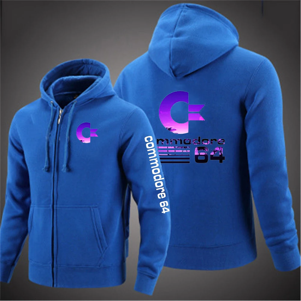 2025 Commodore 64, хит продаж, модные толстовки с капюшоном на весну и осень, мужское пальто C64 SID Amiga с логотипом, свободная удобная куртка