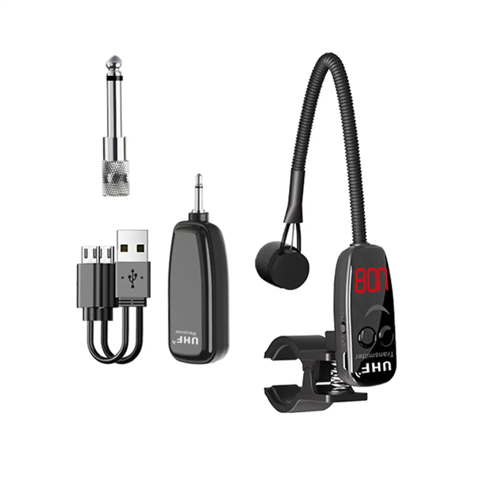 Cordless Instruments Pickup Cordless Mic Lightweight Plug and Play Transmitter