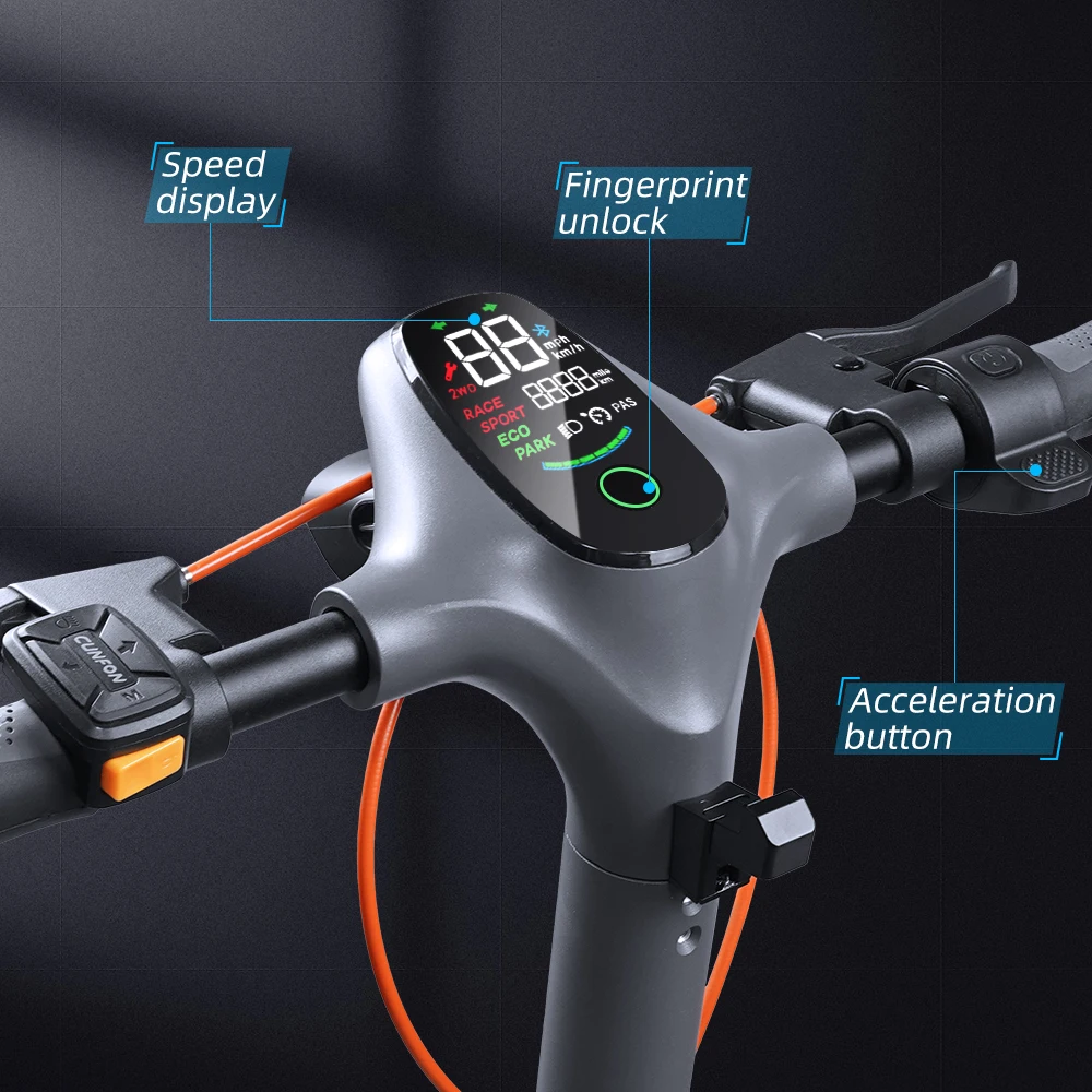 CUNFON RZ800 Erwachsenen-Elektroroller 48V18AH Akku City E-Scooter 10,5 Zoll Reifen E-Roller – Detail 2