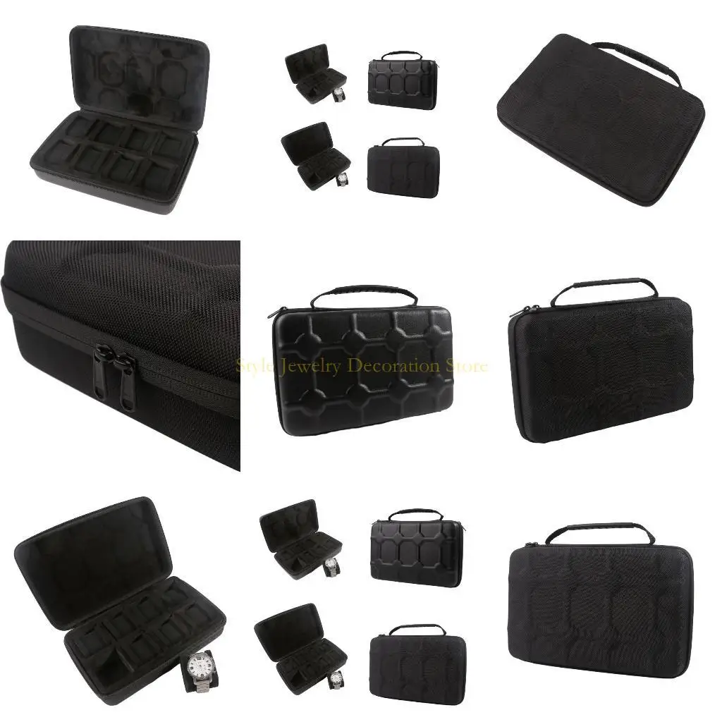 

D46E 8 Slots Watch Men Men Watch Shace Display для хранения для наручных часов жесткие eva Shock -Resection Holder Day