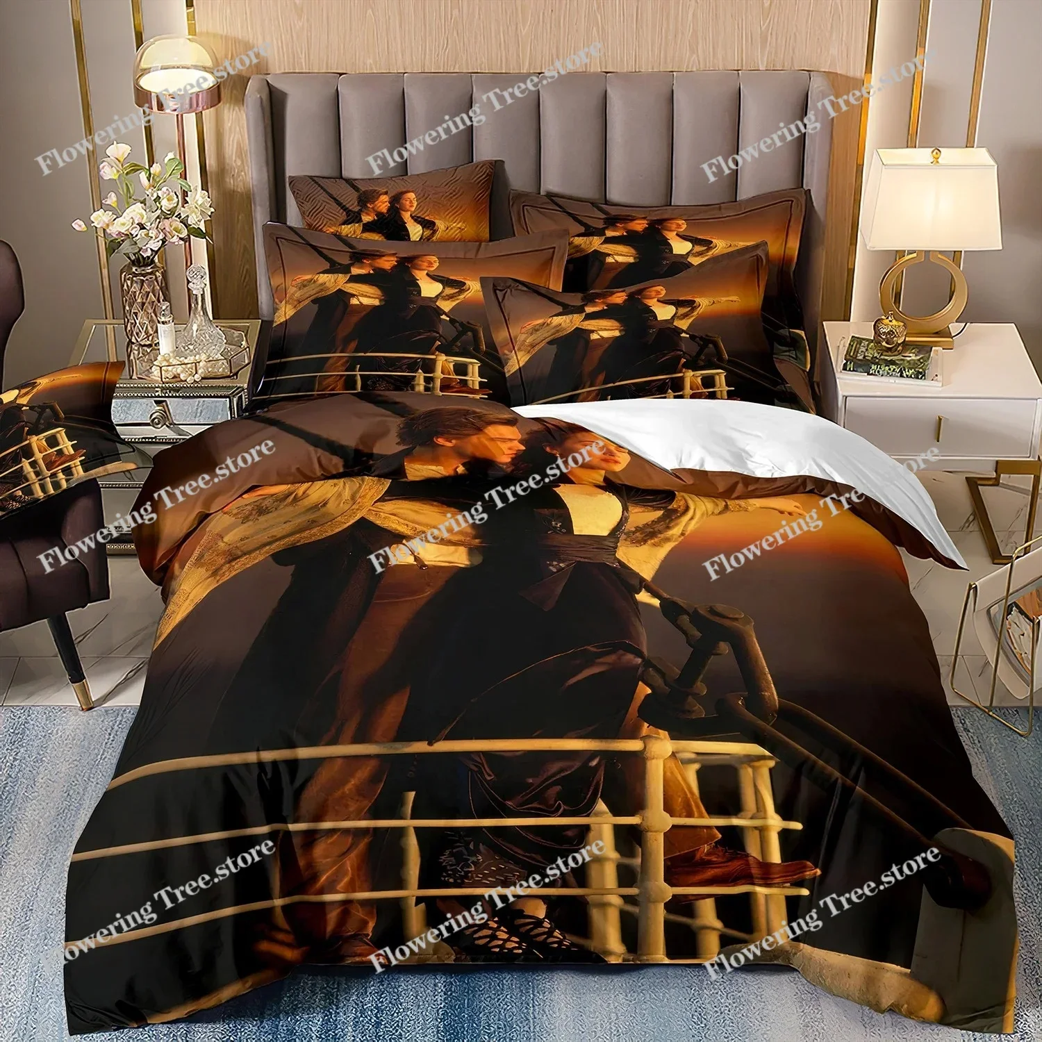 3D Printed Titanic Bedding Sets,Jack and Rose duvet cover bed comforter set bedding birthday gift Leonardo DiCaprio Quilt cover