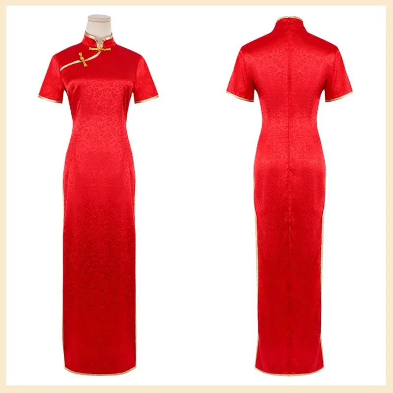 

Anime Chainsaw Man Power Cosplay Costume Chinese Style Red Cheongsam Dress Wig Woman Sexy Traditional Festival Suits;2k,j'x.8;