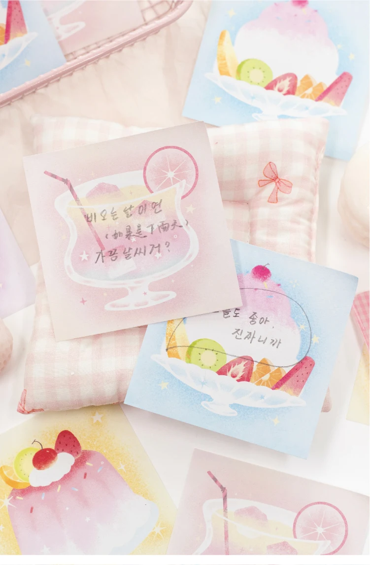 Journal GO 100 Stück Aquarell-Dessert- & Getränke-Weißkraftpapier für Scrapbooking, Fruchtlimonade, Eiscreme, Pudding, Journalmaterial – Detail 8