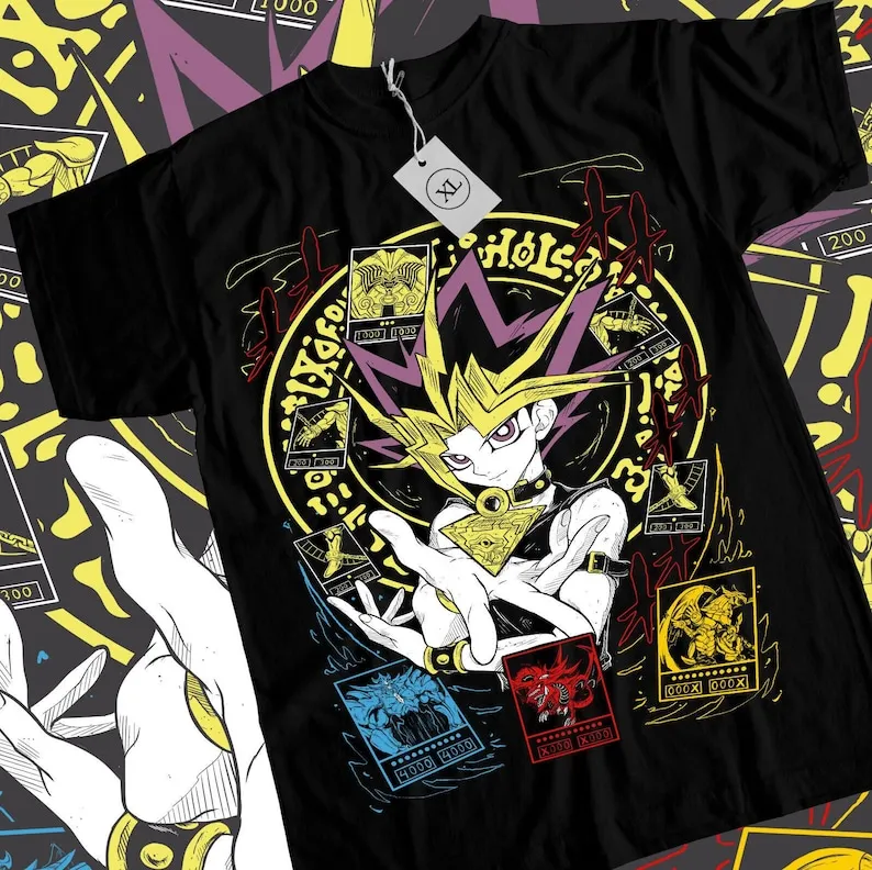 Anime Duel King T Shirt Black Unisex