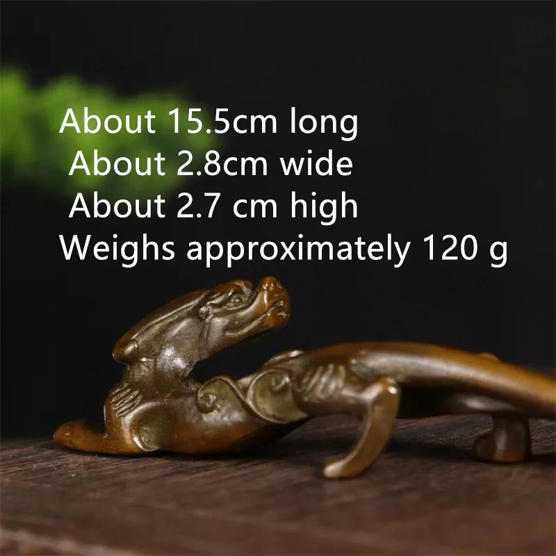 Little Fairy/ Retro Copper Solid Red Dragon Home Decoration Sculpture Living Room Desk Tea Pet Ornament Miniature Statue