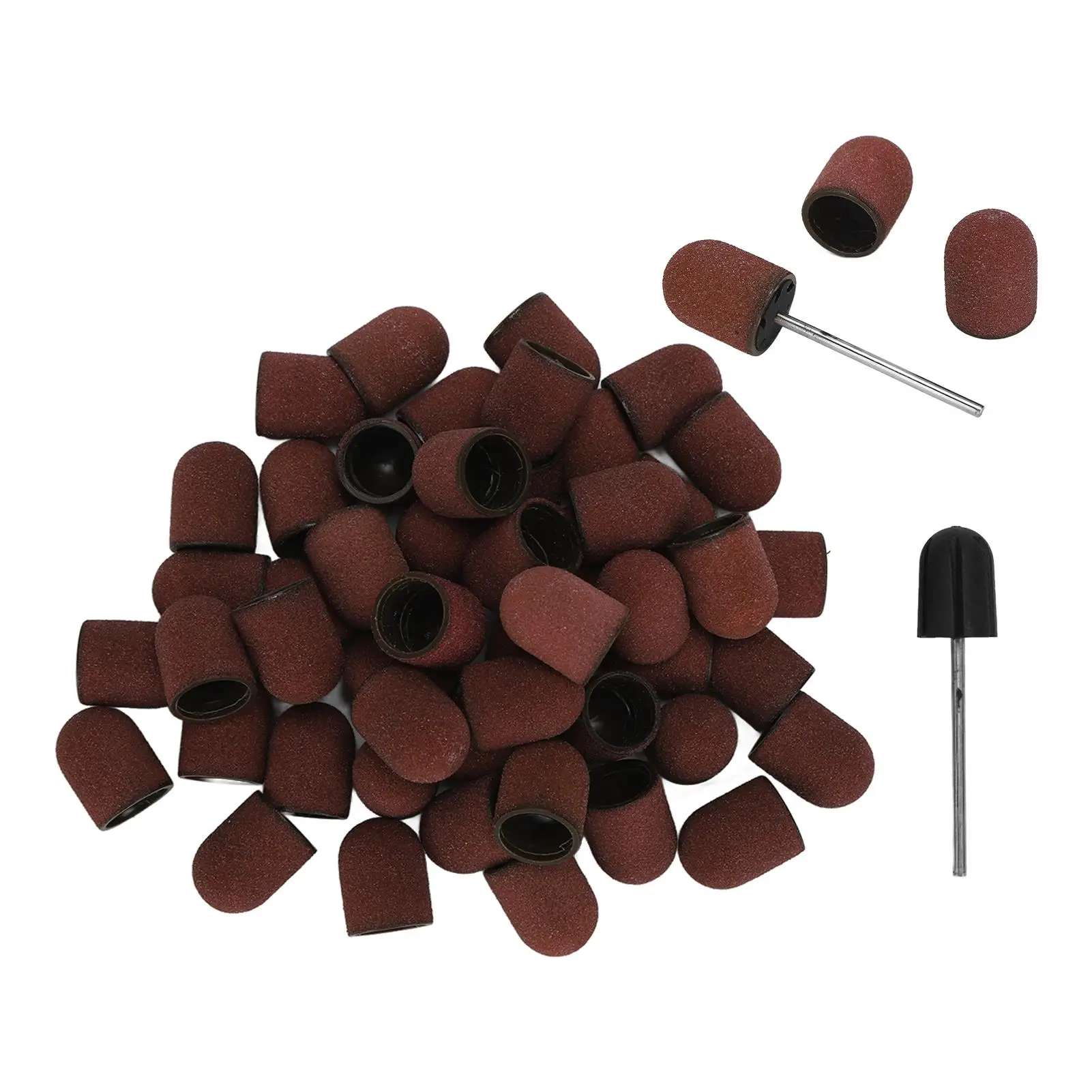 50pcs Professional Nail Polish   - 180# Grit Sanding & 2 Sanding Shafts for Perfect Nails