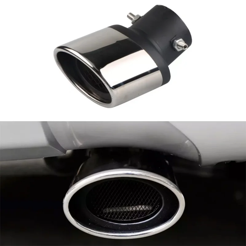 For 2019-2024 Toyota Corolla RAV4 Car Exhaust Pipe Tip Rear Tail Muffler Stainless Chrome Adjustable Diameter Nozzle Bolt-on