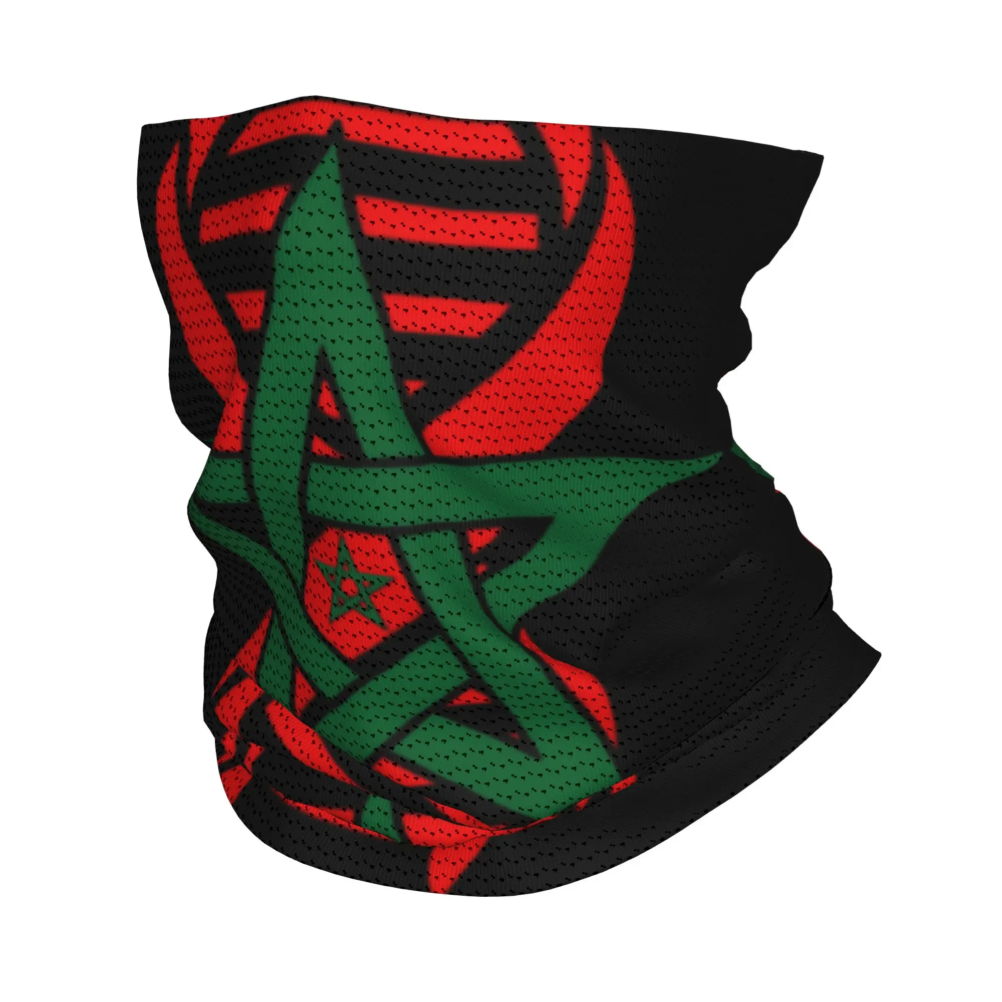 Custom Moroccan Flag Its In My DNA Morocco Bandana Neck Gaiter Windproof Face Scarf Cover Men Women  Headband Tube Balaclava