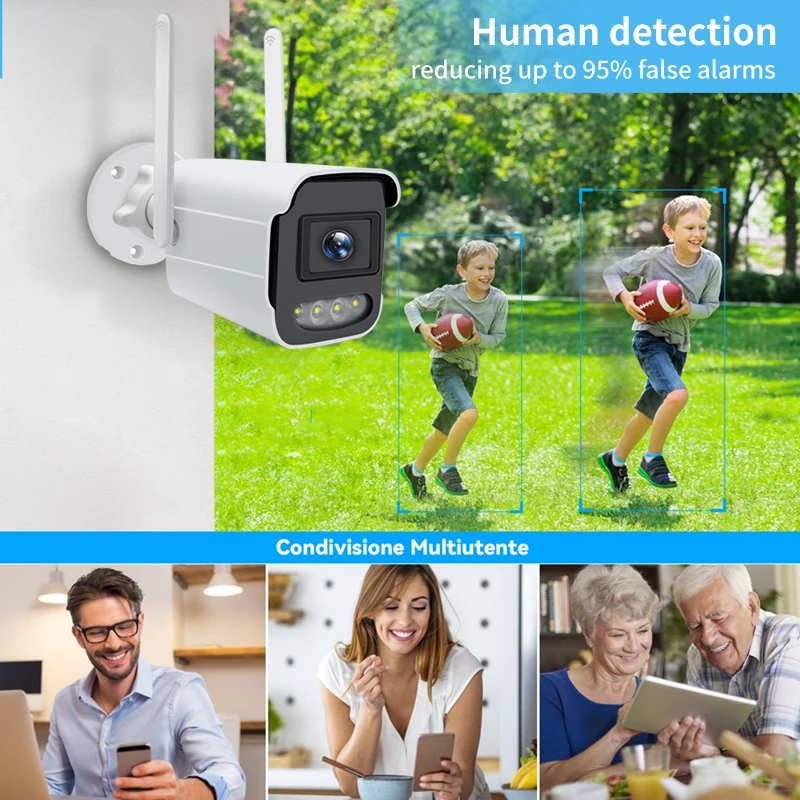 4MP IP Camera Wifi Outdoor Surveillance Home Securtiy Protection CCTV WiFi Camara Color Night Vision Securtiy Cameras