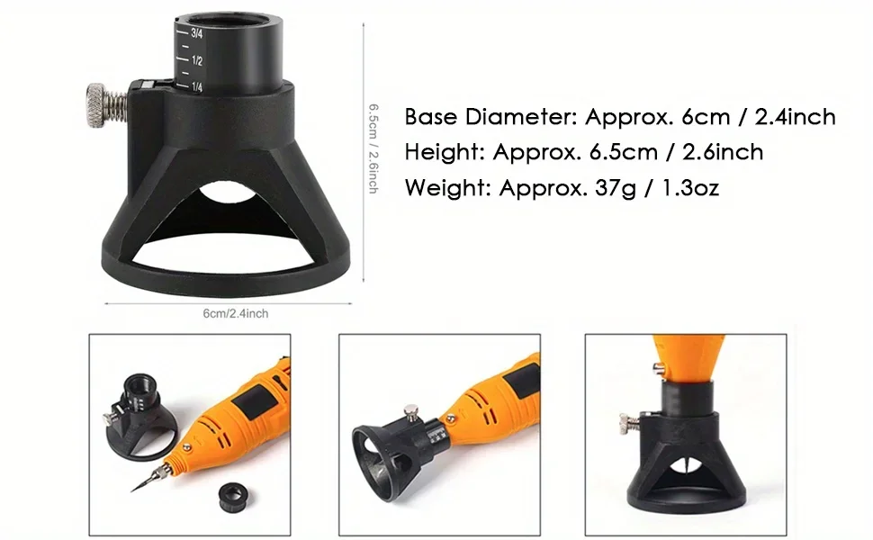 Versatile Drill & Grinder Locator - Durable Plastic, Fits M18*2mm Threads, Ideal for Electric Grinders & Rotary Tools