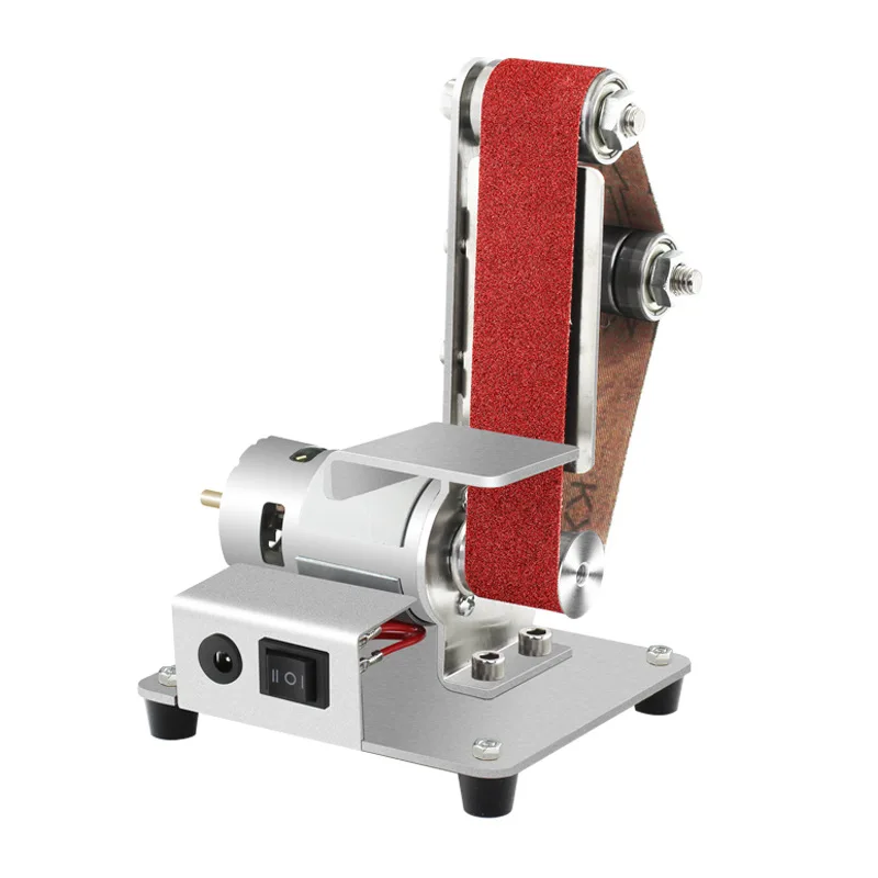 Mini Electric Belt Sander Multifunctional Polishing Grinding Machine for Woodworking Knife Sharpener