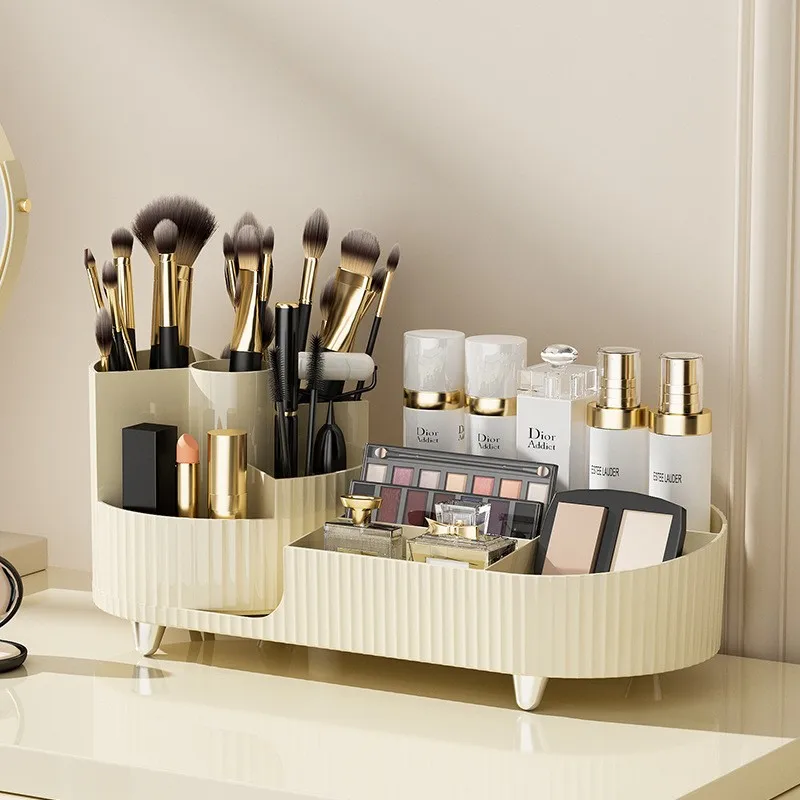 1pc Elegant 360° Rotating Makeup Organizer: Versatile, Sleek, & Easy to Use for Any Room - No Installation Required