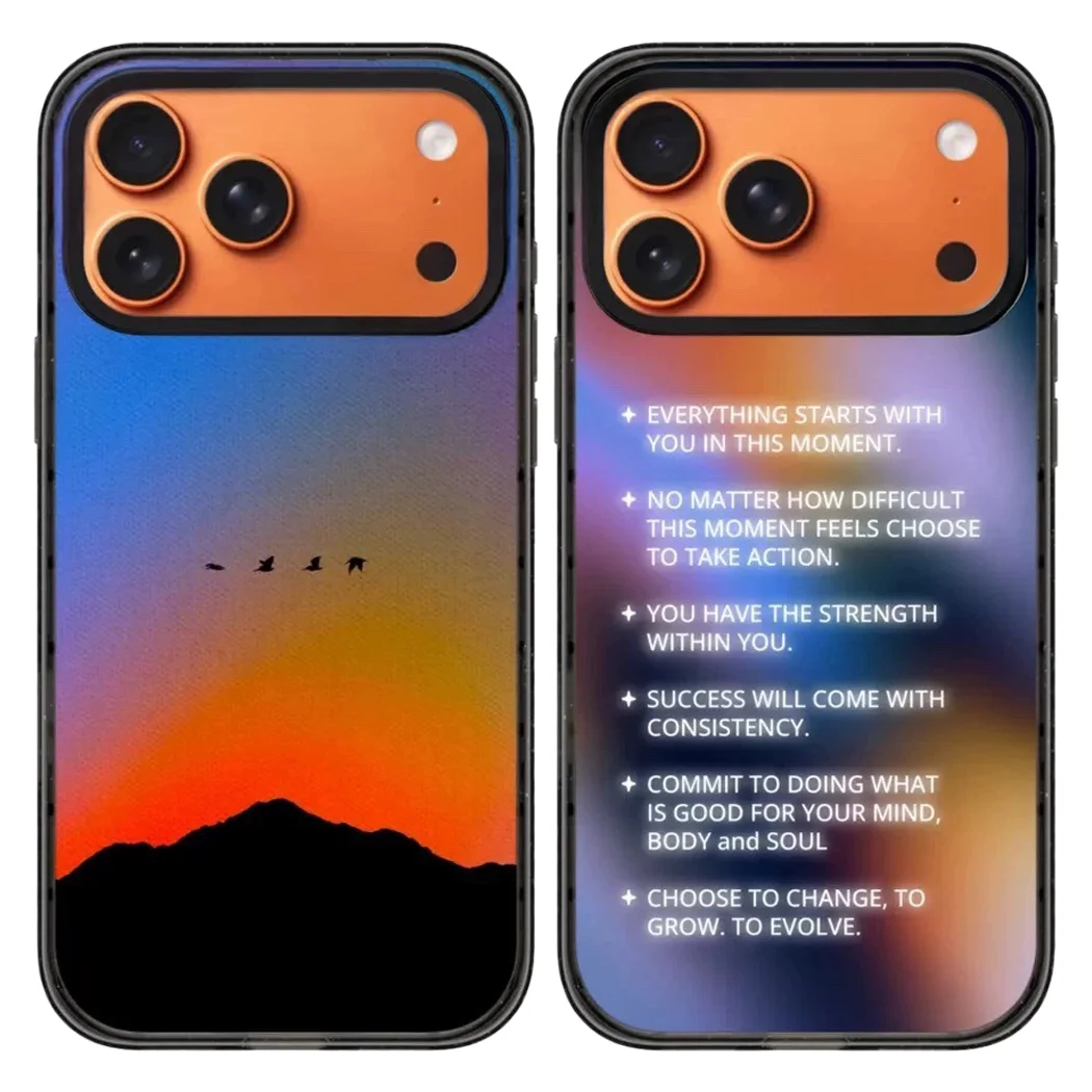 

Mountain Acrylic Black Border Magnetic Case: Compatible With IPhone 17 16 15 14 13 12 Pro Max 17 Air