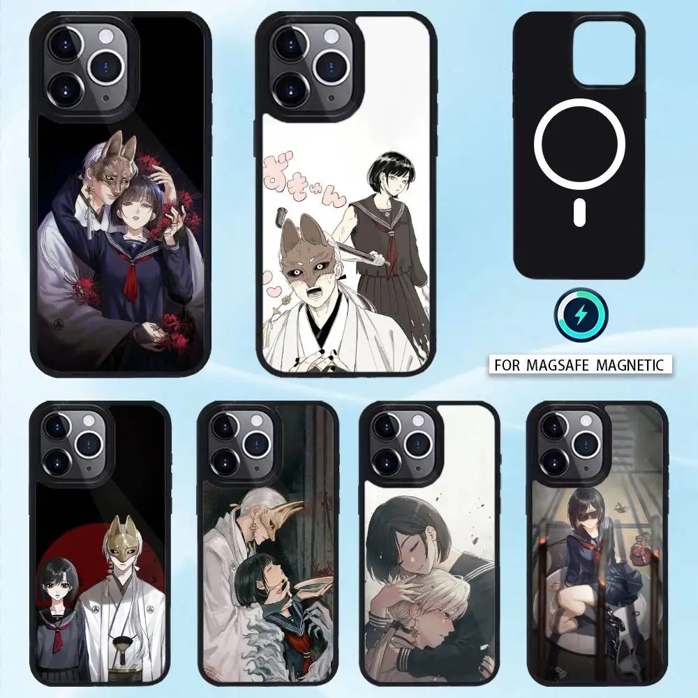 

Mr. Masked Fox and the Female Student Phone Case For iPhone 16,15,14,13,12,Pro,Max For Magsafe Magnetic Wireless Charging